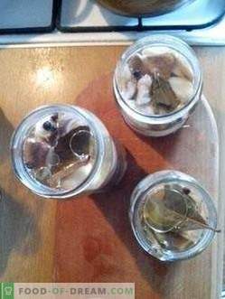 marineeritud valge seened kaneeliga