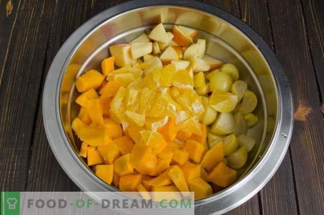 Pumpkin jam with physalis, õunad ja oranž