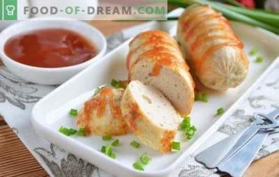 Chicken minced sausages are a useful alternative to sausages. A selection of sausage recipes from minced chicken with spices