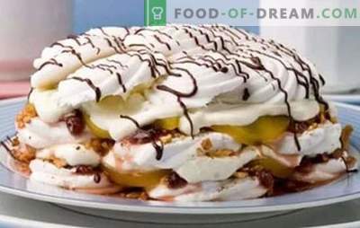 Küpsetamata vahukommi kook on kondiitritööde idee. Retseptid 