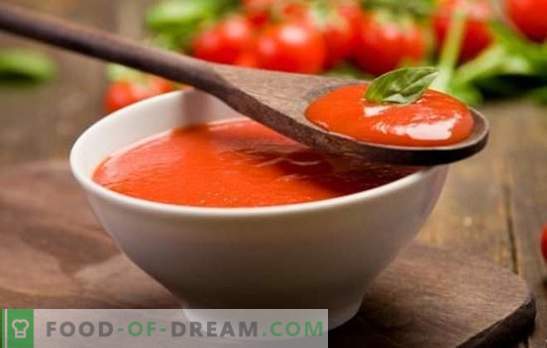 Tomatikaste kodus - loomulikult! Värskete tomatite, tomatipasta või mahla omatehtud tomati kastmega, tšilli paprika, maitsetaimedega, küüslauguga