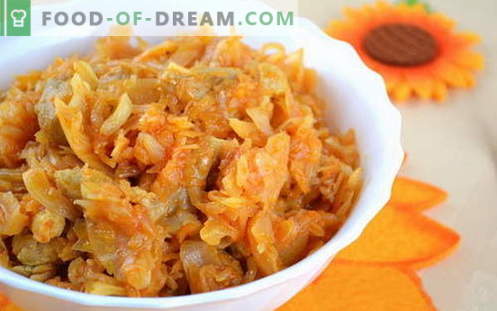 Braised cabbage - the best recipes. How to properly and tasty cook stewed cabbage.