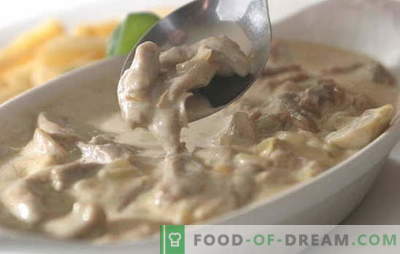 Meat in cream is very difficult to spoil. 9 best recipes for various types of meat in a creamy sauce: chicken, beef, pork