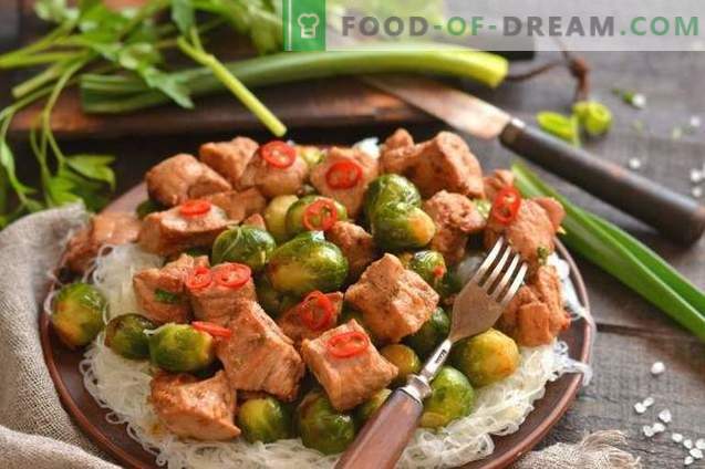 Pork with Brussels Sprouts in Chinese