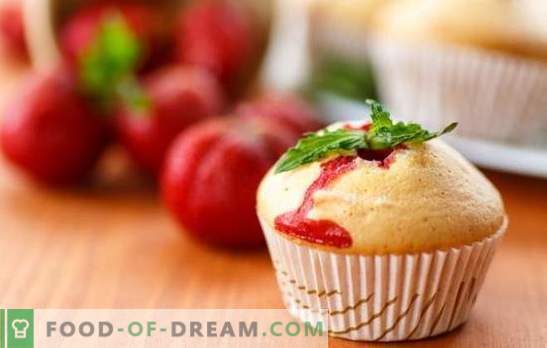 Strawberry Cupcake on maitsev marjade delikatess. Retseptid maitsestatud kook maasikatega hingelise suvea tee jaoks