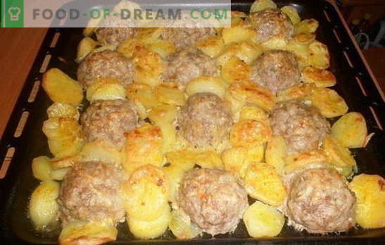 Lihapallid kartuliga - kulinaarne toode. Parimad retseptid lihapallidele kartulitega: tomatiga, köögiviljadega, juustuga, hapukoorega
