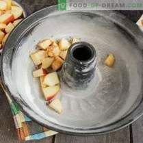 Lean charlotte õunte ja kaneeliga köögiviljade koorel