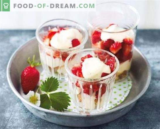 Maasikate magustoidud: magusas suvel fotodega retseptid. Erinevate magustoitude ja maasikate variandid: koogid, kreemid, jäätis, vahukommid