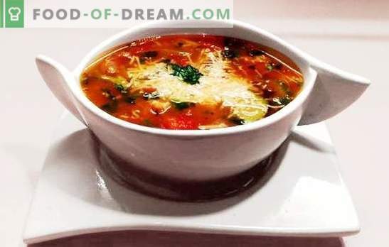 Minestrone Soup - Tere päikesepaistelisest Itaaliast! Minestrone supp retseptid pasta, peekoni, seente, oad, parmesaniga