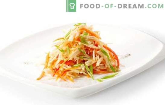Korea porgandi ja paprika salat on värvide mäng! Salatite retsept Korea porgandite ja paprikatega: liha, seened