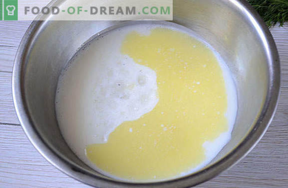 Lihtsaim khirapuri kefiiril, mis on valmistatud juustuga. Autori foto retsept khachapuri küpsetamiseks pannil kohupiimaga