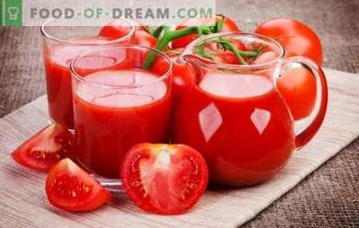Приготвяне на доматен сок у дома: естествен, със зеленчуци, ябълки или подправки. Методи за приготвяне на доматен сок през зимата у дома