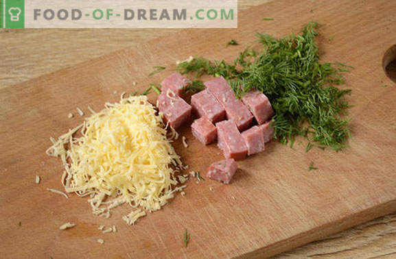 Omlett juustu ja vorstiga: ei saa olla lihtsam! Samm-sammult autori foto retsept juustu ja vorstiga omlettile - milline on ometi pompi saladus?