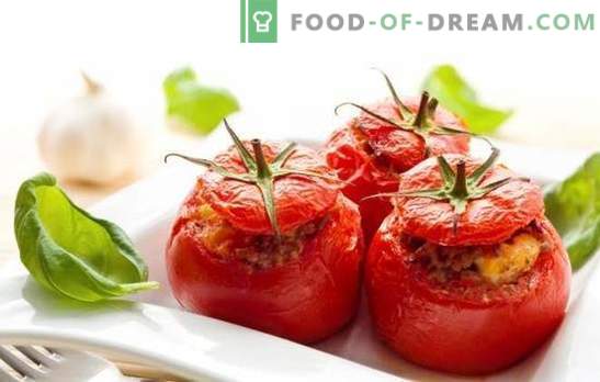 Küpsetatud tomatid hakklihaga - mahlane, maitsev, originaalne. Valik parimaid küpsetatud tomatite retsepte hakklihaga
