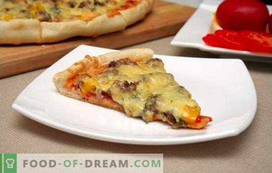 Pica ar malto gaļu - receptes katrai gaumei. Kā padarīt garšīgu un atbilstošu picu ar malto gaļu - receptes ar soli pa solim.