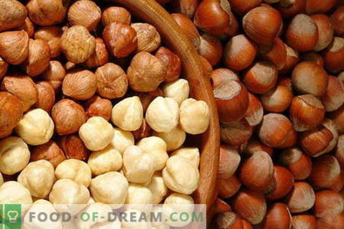 Sarapuupähklid - kasulikud omadused ja kasutamine toiduvalmistamisel. Retseptid sarapuupähklitega.