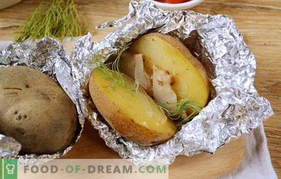 Kartul peekoniga ahjus fooliumis - lapsepõlvest! Detailne fotoretsept kartuli küpsetamiseks fooliumis küpsetatud peekoniga