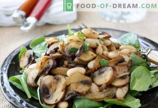 Praetud seente salat - valik parimaid retsepte. Kuidas korralikult ja maitsvalt küpsetatud seentega salatit valmistada.