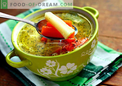 Supă de legume de legume - cele mai bune rețete. Cum să gătești supa de gătit corect și gustos în bulionul de legume.