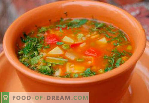 Taimse puljongi supp - parimad retseptid. Kuidas õigesti ja maitsev kokk supp köögiviljasordil.