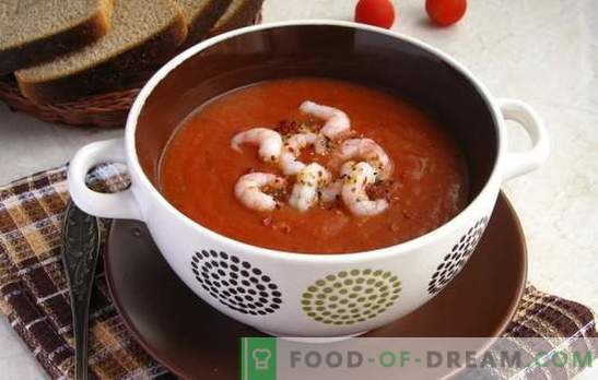 Tomati supp krevettidega - aromaatne delikatess. Parimad retseptid tomati supp krevettide ja muude mereandidega