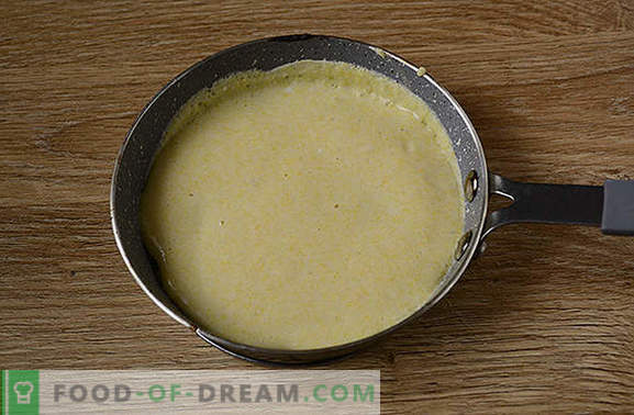 Cornmeal pannkoogid: lopsakas, ilus dessert kefiiril. Kuidas valmistada maisi pannkoogid: samm-sammult fotoretsept