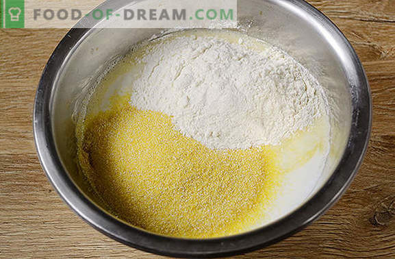 Cornmeal pannkoogid: lopsakas, ilus dessert kefiiril. Kuidas valmistada maisi pannkoogid: samm-sammult fotoretsept