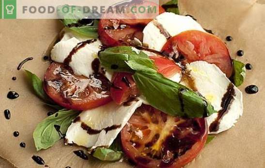 Mozzarella koos tomatitega - Itaalia muinasjutt on tõeks. Me kasutame mozzarellat tomatitega mitmesugustel viisidel ja ... nautime!