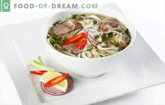 Fo Soup on Vietnami rahvuslik roog. Fo supp retseptid kana, veiseliha, kala, mereannite, seente, riisipuuderitega