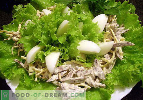 Pork Heart Salad - parimad retseptid. Kuidas õigesti ja maitsvaid küpsetada sealiha süda salatit.