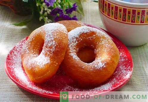 Donuts on parimad retseptid. Kuidas õigesti ja maitsev valmistada sõõrikud jogurtile ja juustu sõõradele.