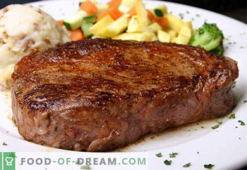 Beefsteak - parimad retseptid. Kuidas korralikult ja maitsvalt küpsetada liha, hakitud ja hakitud.