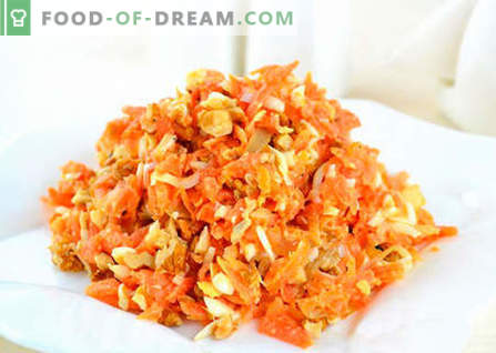Salată de morcovi gătite - cele mai bune rețete. Cum să gătești corect și gustoasă salată cu morcovi fierți.