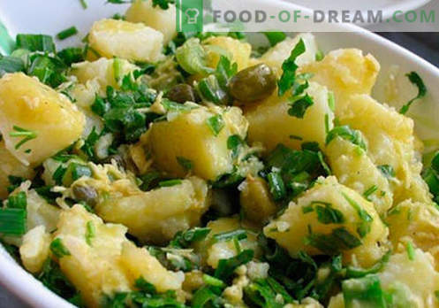 Kartuli salat - tõestatud toiduvalmistamise retseptid. Kuidas valmistada kartulisalatit.