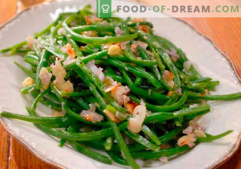 Green Bean Salad - viie parima retsept. Kuidas õigesti ja maitsvaid küpsetatud salateid rohelistest ubadest.