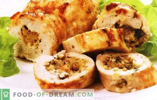 Kana rullid seente ja juustuga - sa peaksid proovima. Tahad üllatada - küpseta kanafilee seente ja juustuga