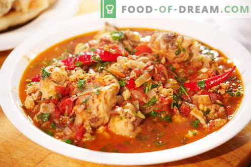 Kana kokad on parimad retseptid. Kuidas valmistada kana chakhokhbili.