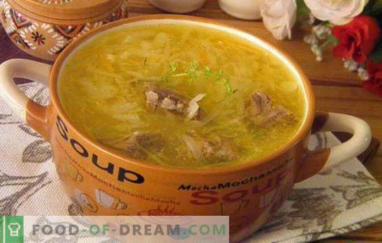 Hapukapsasupp: küpsetage kõige maitsvat suppi! Retseptid, saladused ja hapukapsas hapu kapsa toiduvalmistamise nüansid