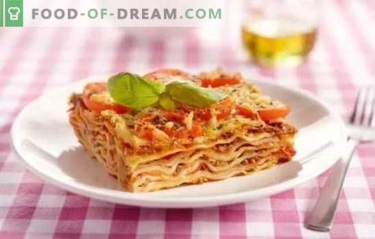 Classic Lasagna: samm-sammult retseptid Itaalia roogadele. Cooking saladusi, võimalusi ja samm-sammult retseptid klassikaline lasagna