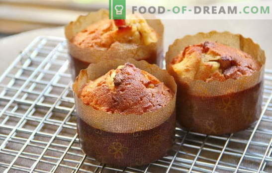 Cupcake hapukoorel - elegantne maitse inglise stiilis. Parimad ideed retseptid muffinid hapukoore: marjade, suhkrustatud puuviljade, šokolaadiga