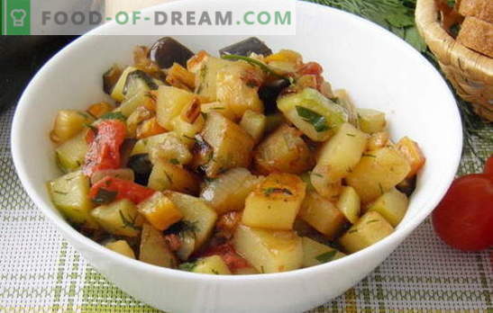 Köögiviljahelbed suvikorvitsate ja kartulitega on lemmik suvine menüü. Köögiviljade hautatud retsept suvikorvitsade ja kartulitega: minimaalne pingutus