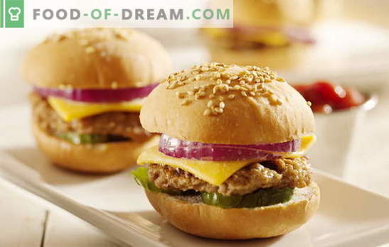Hamburger kodus: retseptid kuklid ja toppings. Valmistage kodus hamburgereid: kala, liha, seentega