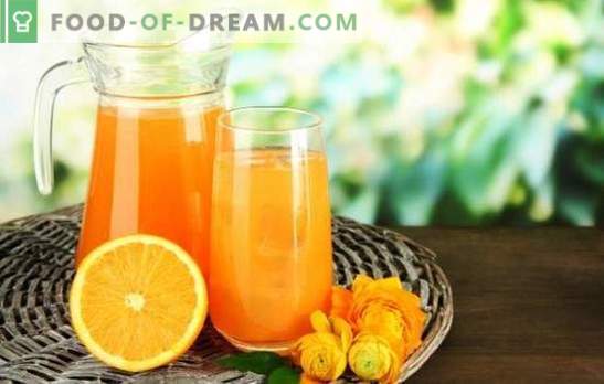 Joo apelsinidest kodus - kustutage oma janu ja värskuse ja kasu. Milliseid apelsinijooke saab kodus valmistada?