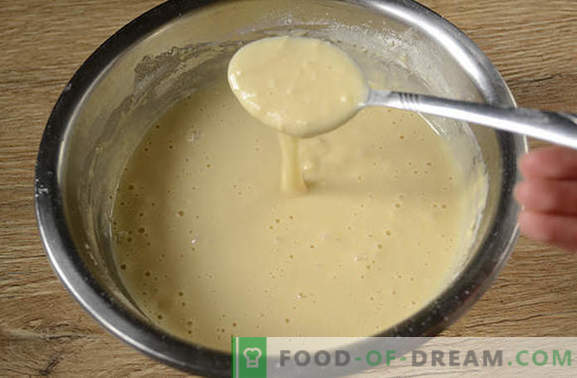 Pannkoogid piimast: tavaline fritters Ameerika kuivversioon! Autor on samm-sammult valminud piima-pannkookide retsept - lihtne nami