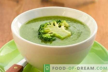 Broccoli supp - parimad retseptid. Kuidas õigesti ja maitsev kokk brokkoli supp.