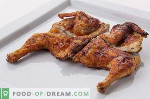 Kana tubakas - parimad retseptid. Kuidas õigesti ja maitsev kokk tubaka kana.