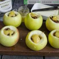 Küpsetatud õunad mee ja kuivatatud puuviljadega