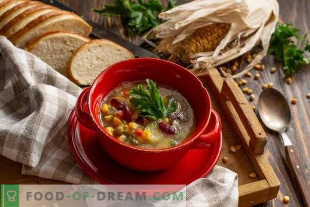 Мексиканска супа со пченка и грав - едноставна и достапна