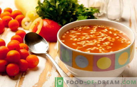 Madala rasvasisaldusega suppide valmistamine - erinevate toodete retseptid erinevateks osadeks. Madala rasvasisaldusega supid: köögiviljad, kala, pelmeenidega