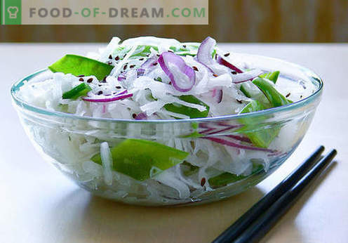 Daikoni salatid - viis parimat retsepti. Kuidas õigesti ja maitsev kokk salatid daikonist.